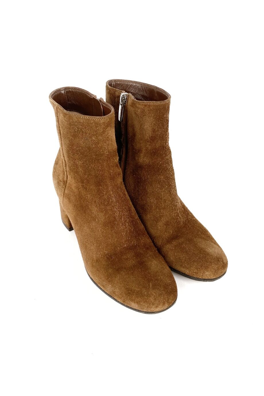 image 1 Замшевые ботильоны карамельного цвета