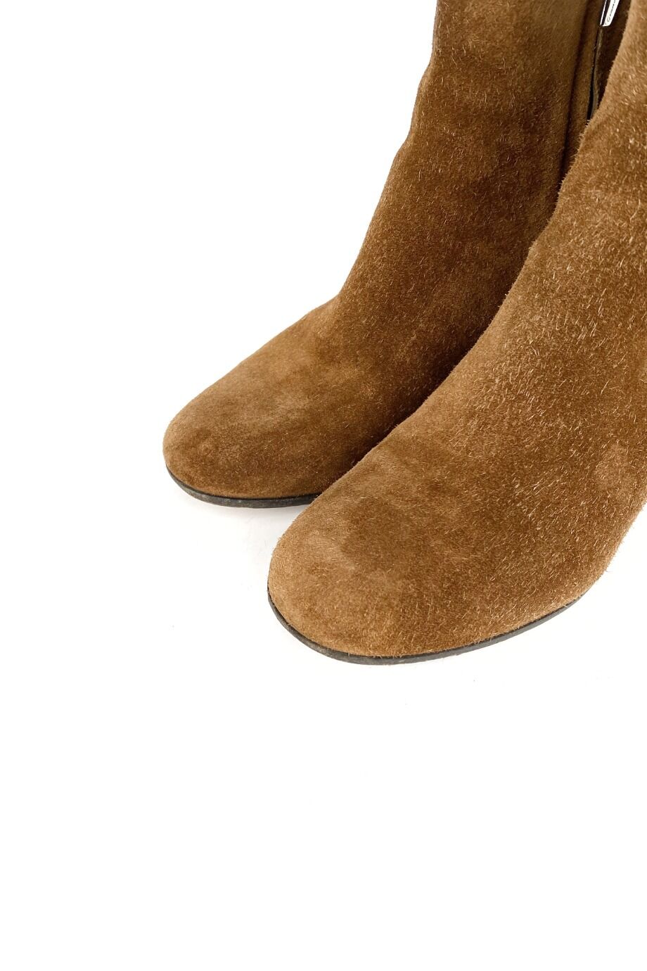 image 3 Замшевые ботильоны карамельного цвета
