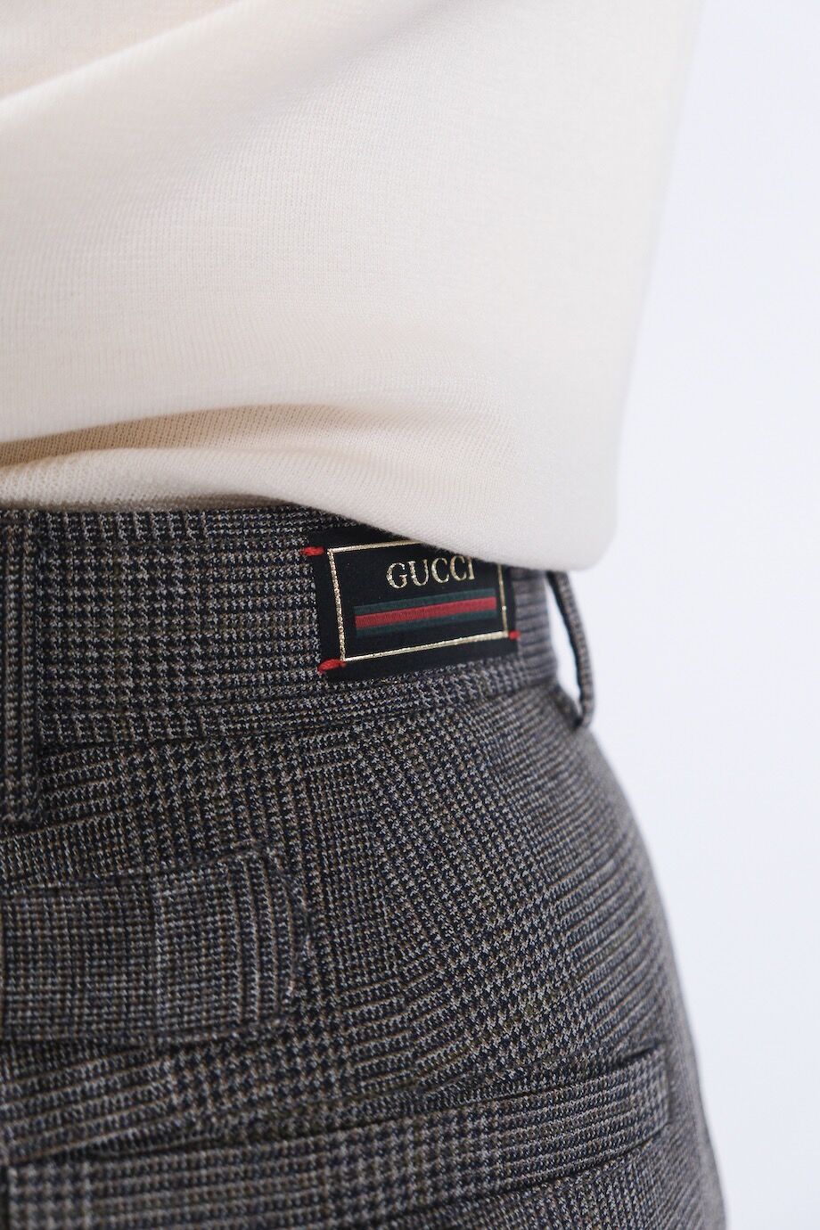 image 5 Брюки в клеточку коричневого цвета