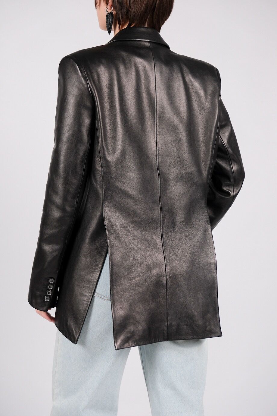 image 5 Кожаный жакет чёрного цвета