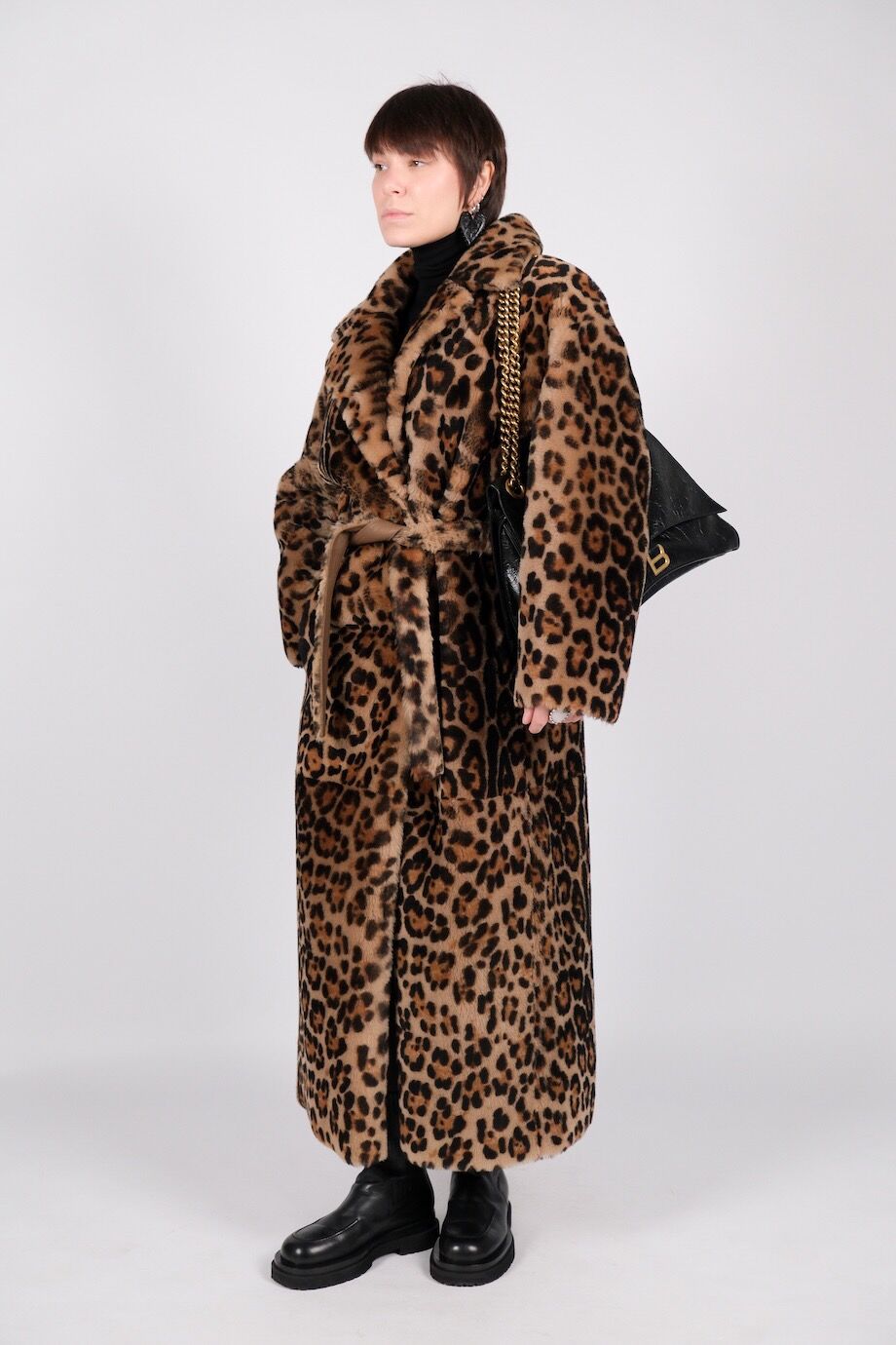 image 5 Двусторонняя дубленка леопардовой расцветки