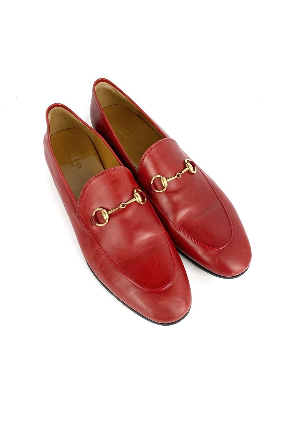 image 1 Лоферы красного цвета с пряжками