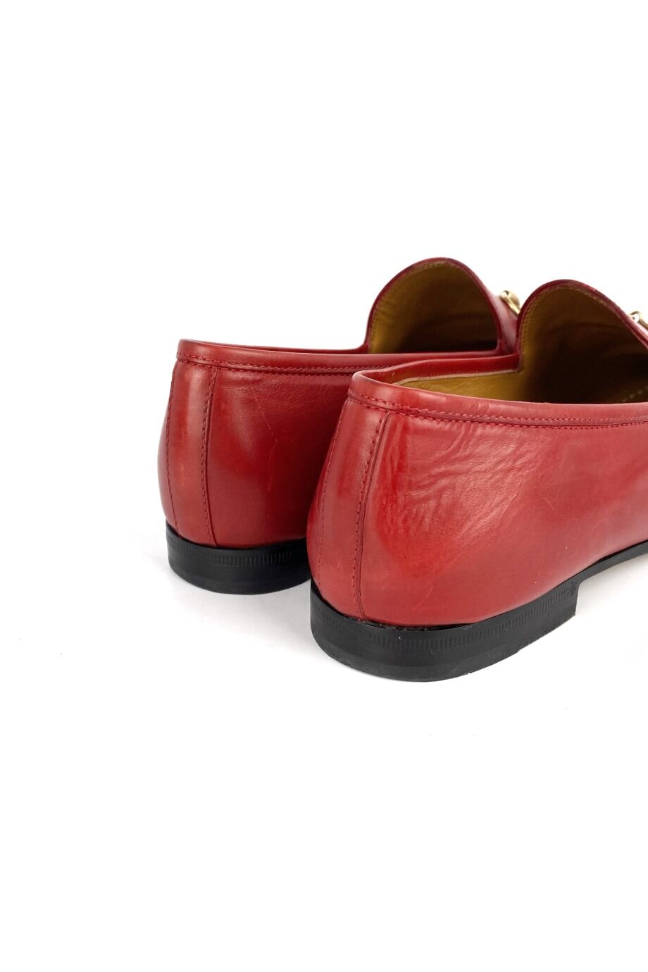 image 4 Лоферы красного цвета с пряжками