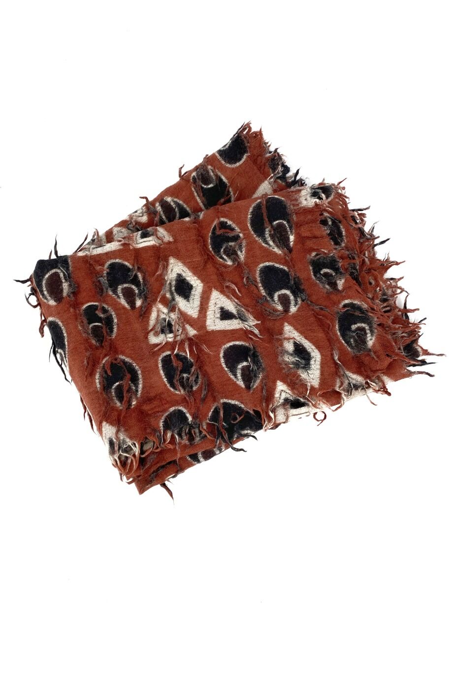 image 1 Шаль коричневого цвета с орнаментом