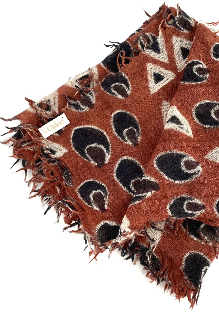 image 2 Шаль коричневого цвета с орнаментом