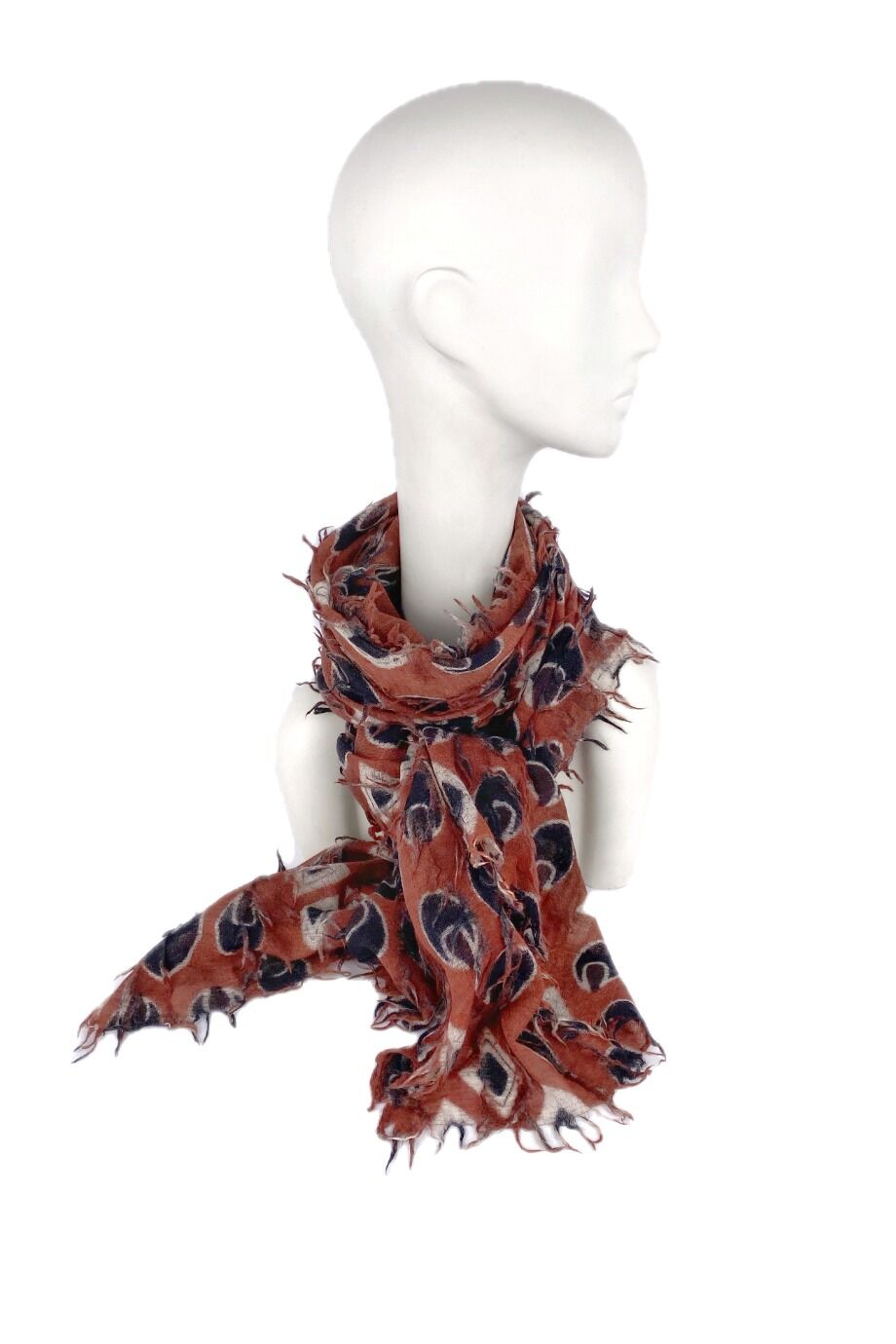 image 3 Шаль коричневого цвета с орнаментом