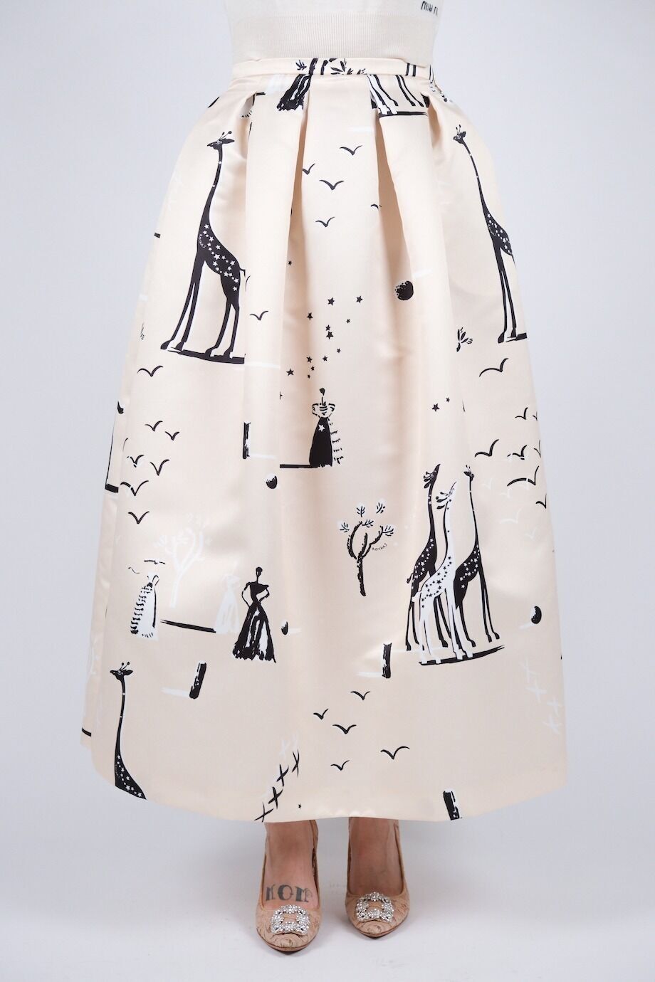 image 2 Юбка молочного цвета с принтом