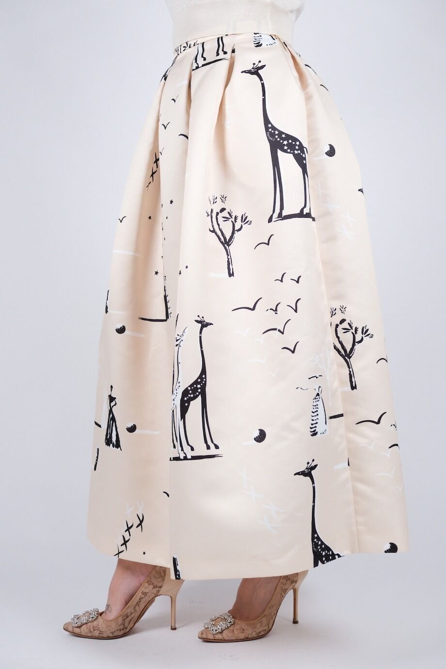 image 3 Юбка молочного цвета с принтом