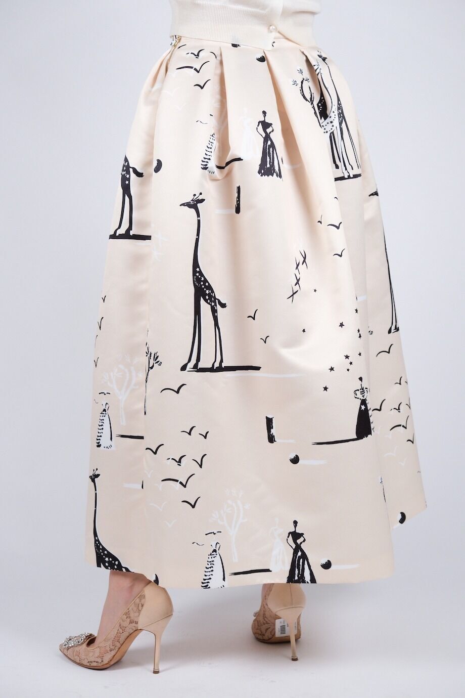 image 4 Юбка молочного цвета с принтом
