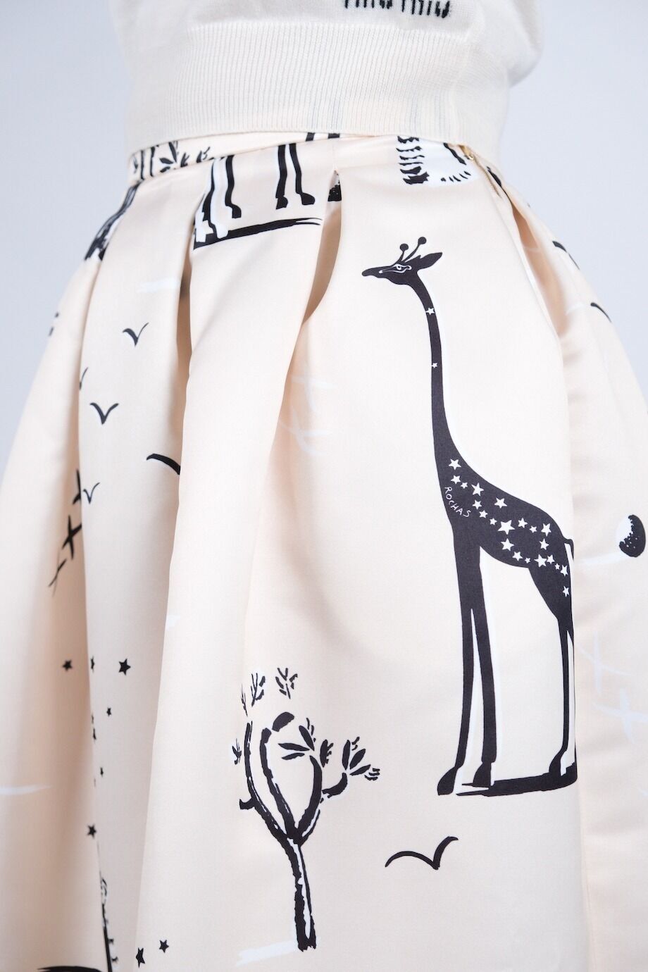 image 5 Юбка молочного цвета с принтом