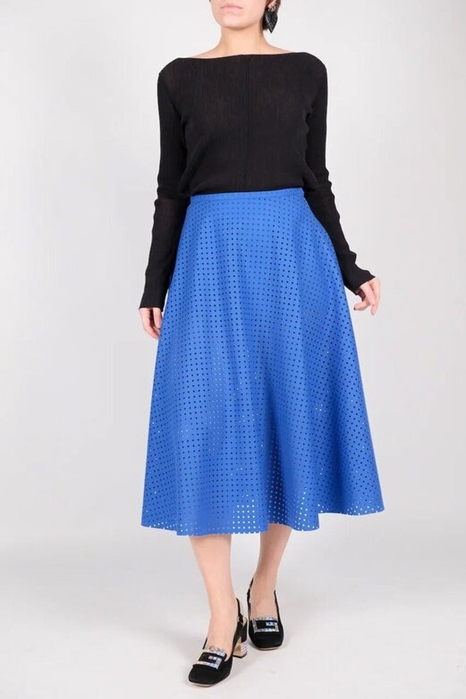 image 1 Юбка ярко-синего цвета в перфорацию