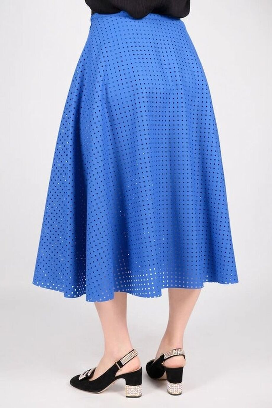 image 4 Юбка ярко-синего цвета в перфорацию