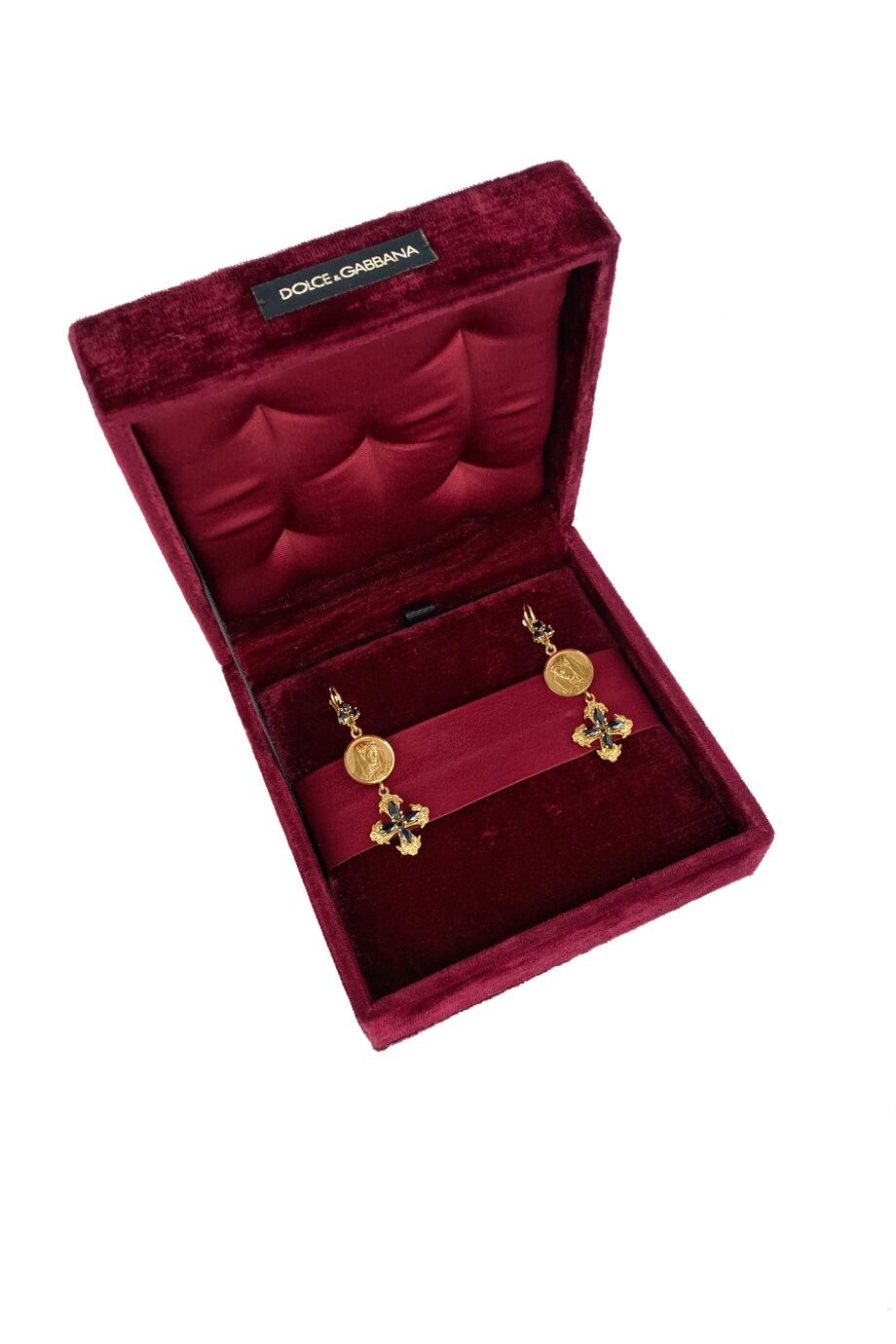 image 3 Золотые серьги Sicily Rosary с черными сапфирами