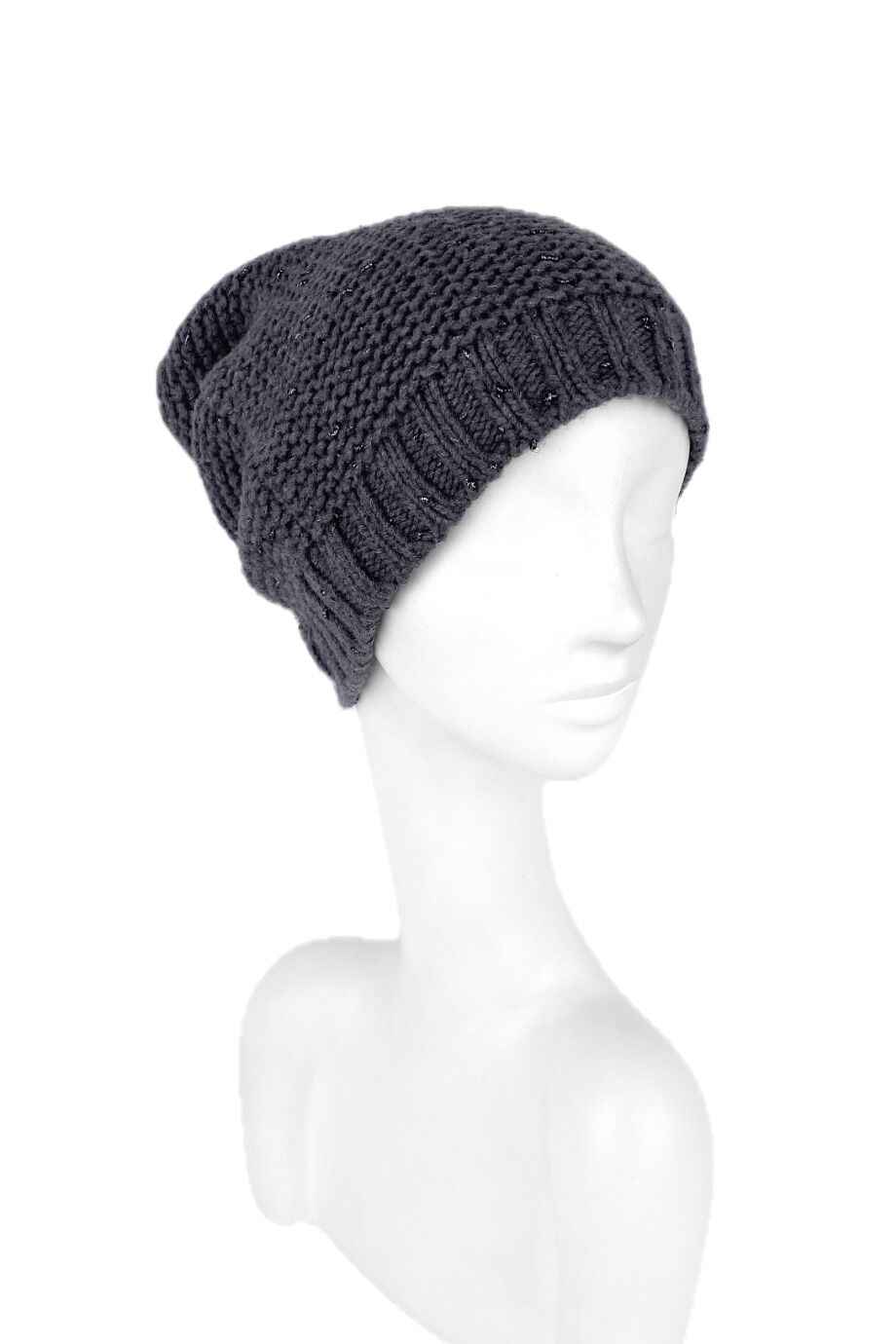 image 1 Шапка серого цвета с люрексом