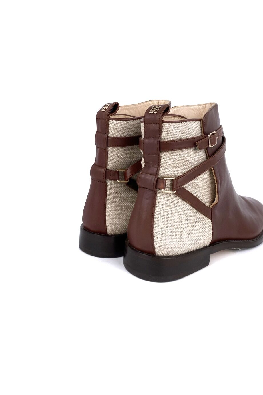 image 4 Челси коричневого цвета с текстильными вставками