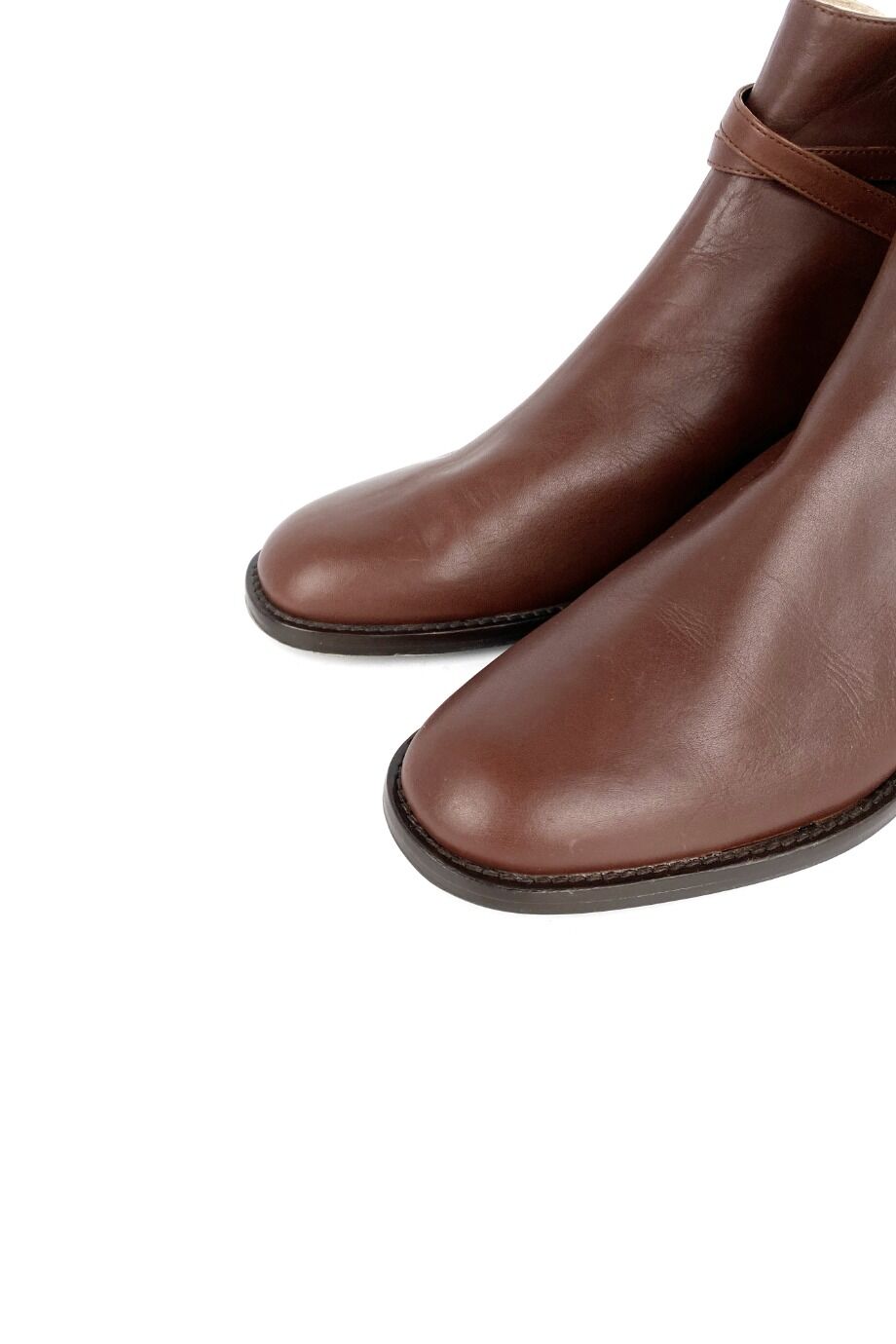 image 3 Челси коричневого цвета с текстильными вставками