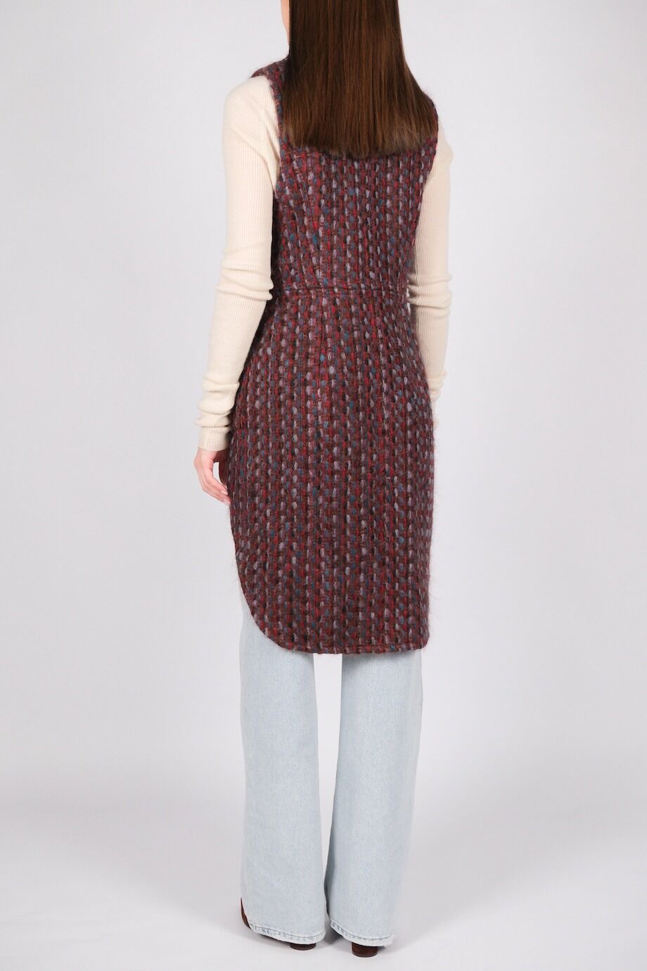 image 5 Жилет из твида с удлиненной спинкой