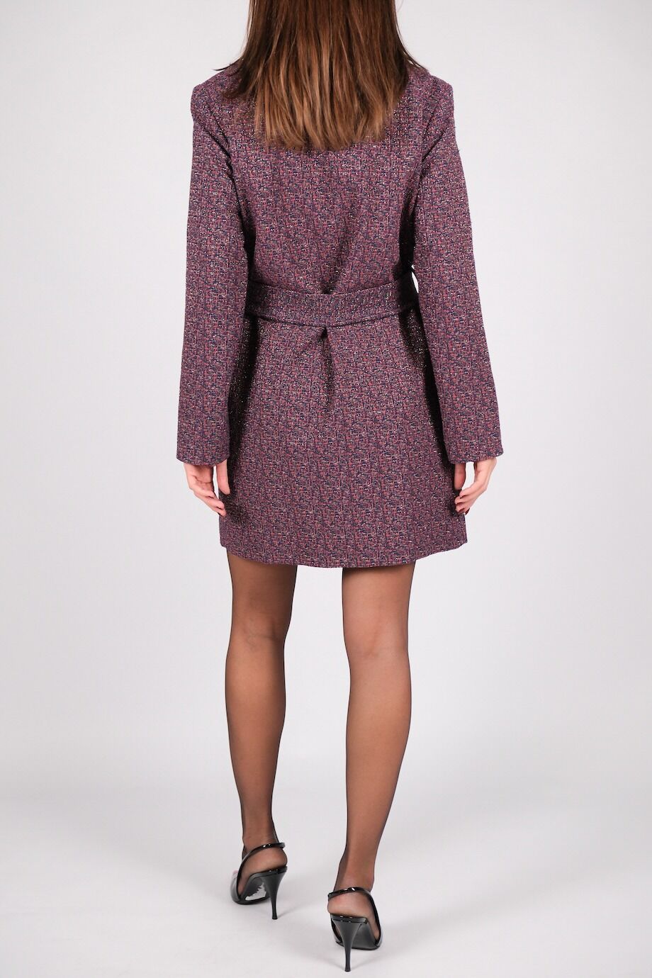 image 3 Сет из твида жакет с поясом и боди