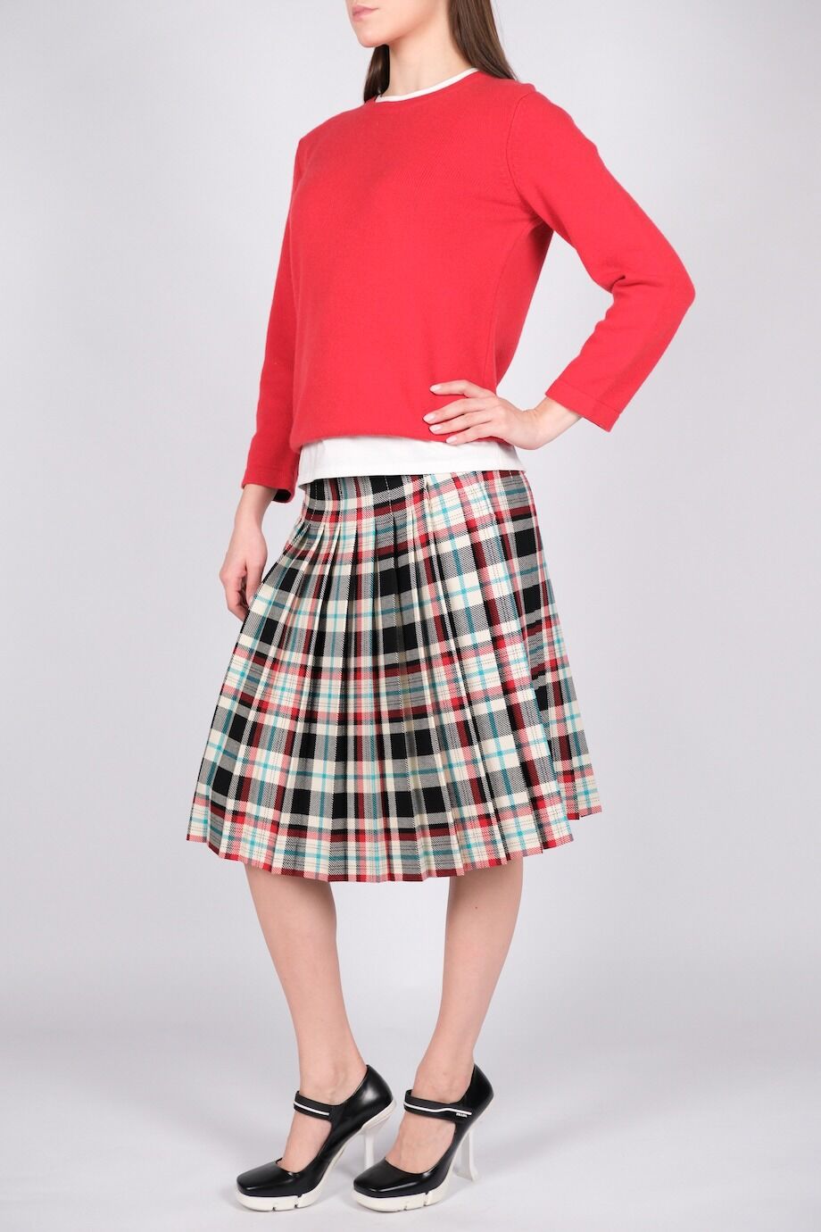image 2 Юбка плиссе в клетку