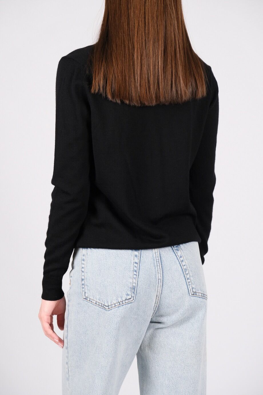 image 3 Шелковый кардиган черного цвета