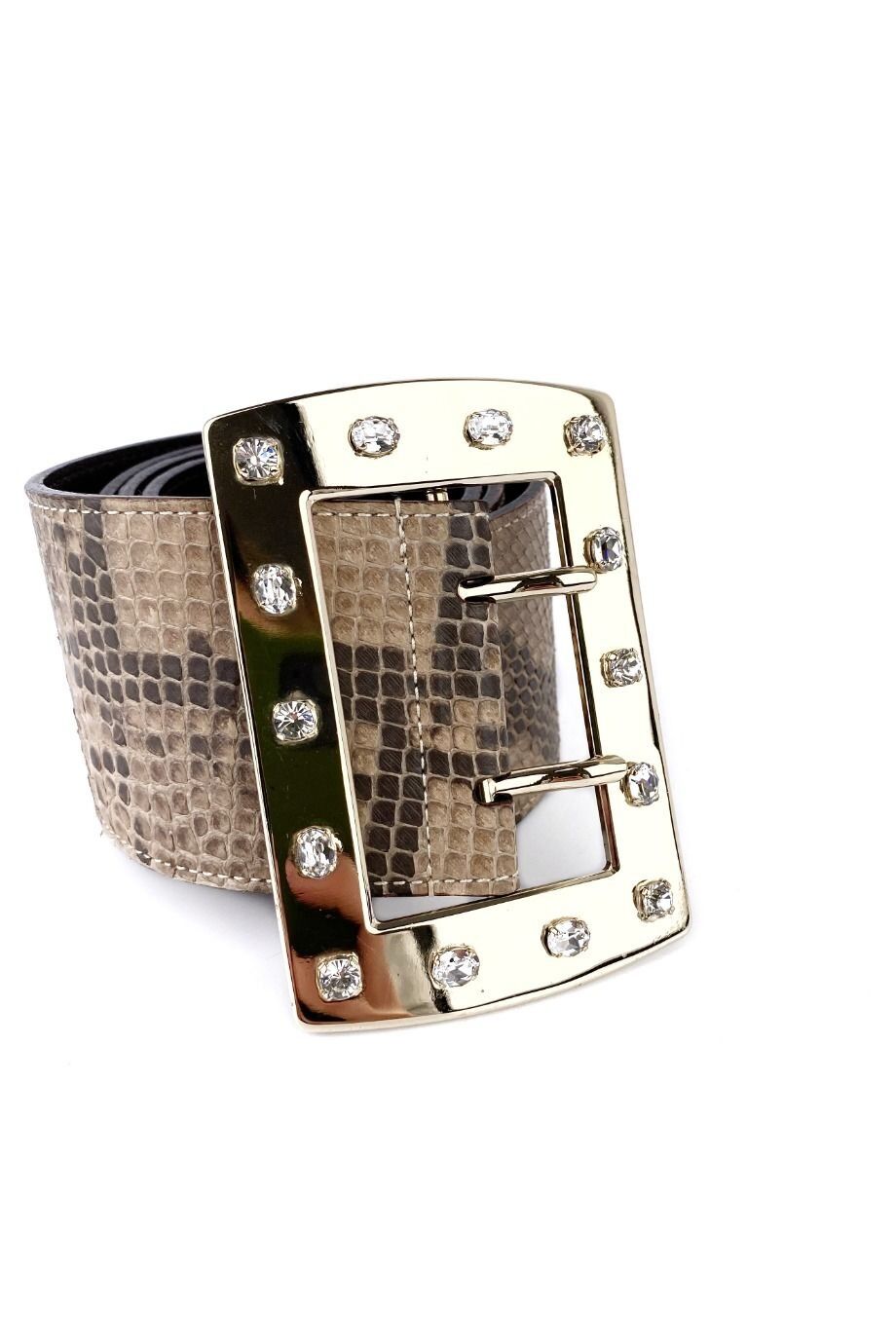 image 3 Пояс из кожи питона с массивной пряжкой