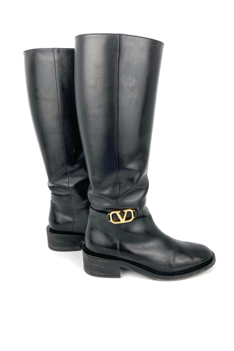 image 5 Сапоги чёрного цвета с золотым лого