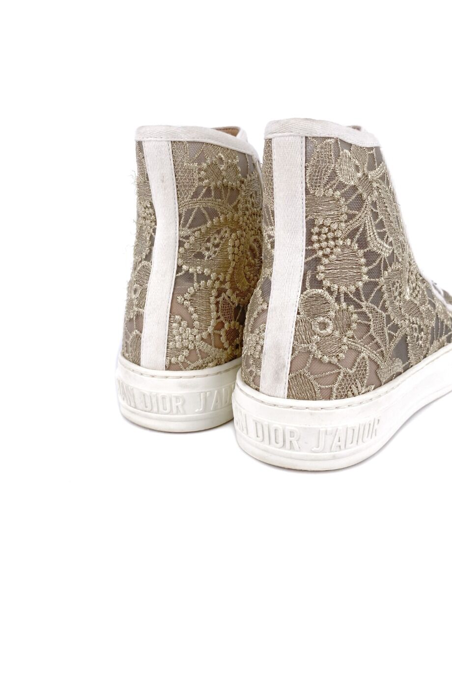 image 4 Высокие кеды из сетки с золотистой вышивкой