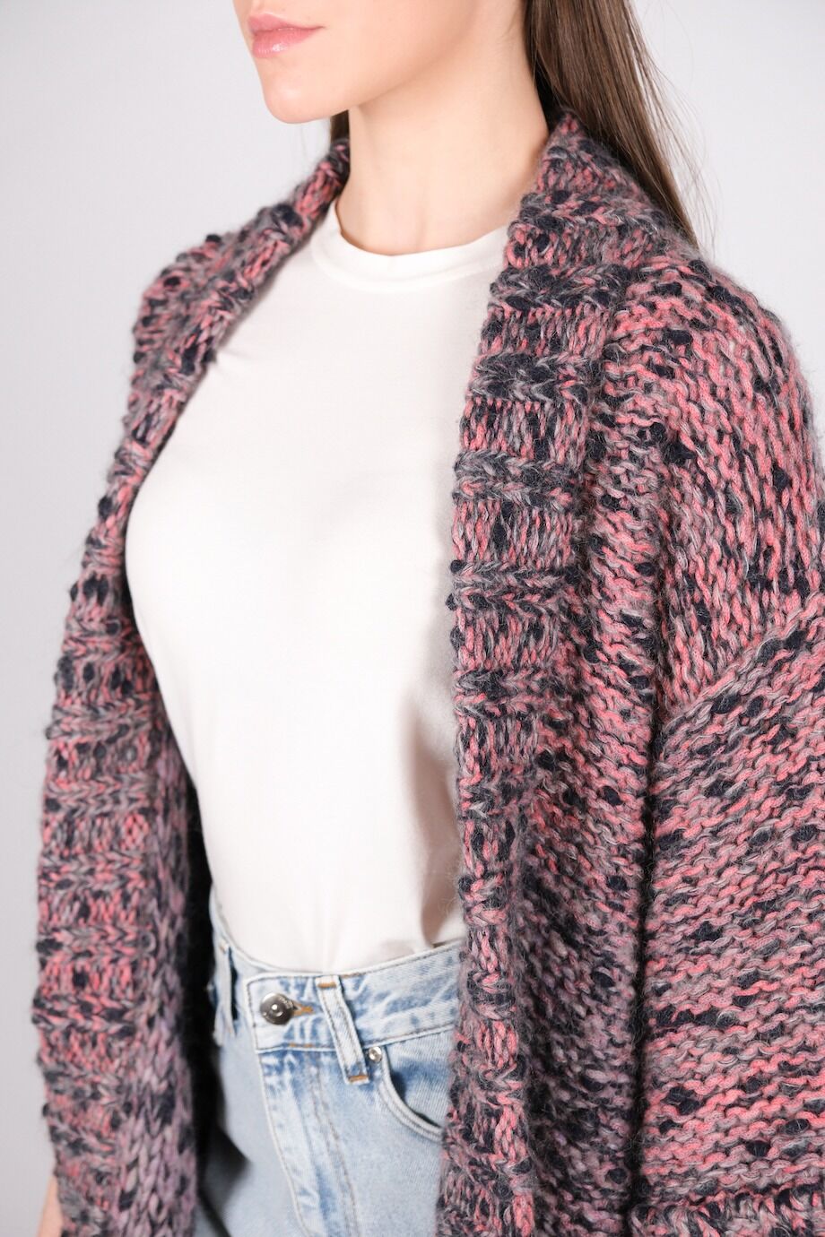 image 6 Кардиган крупной вязки с молниями на рукавах