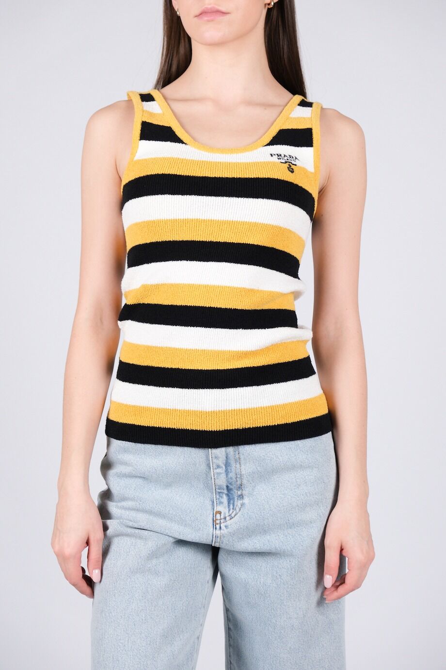 image 1 Майка в полоску с лого на груди