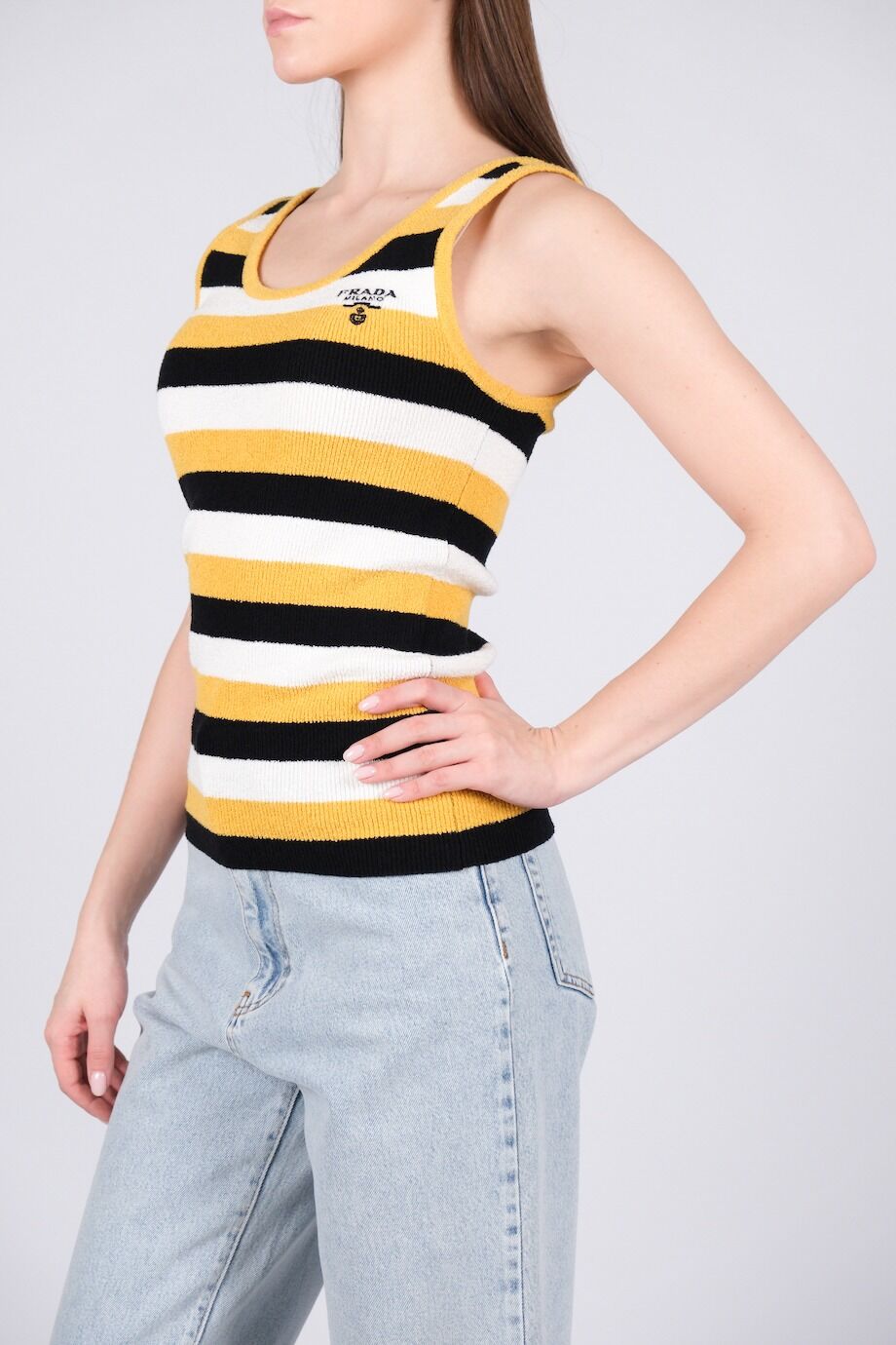 image 2 Майка в полоску с лого на груди