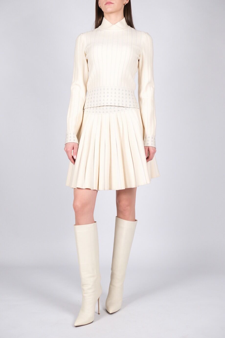 image 1 Трикотажный костюм молочного цвета