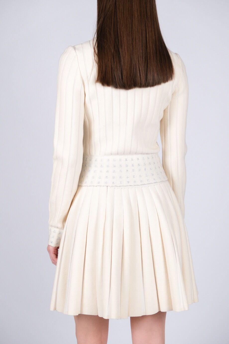 image 6 Трикотажный костюм молочного цвета