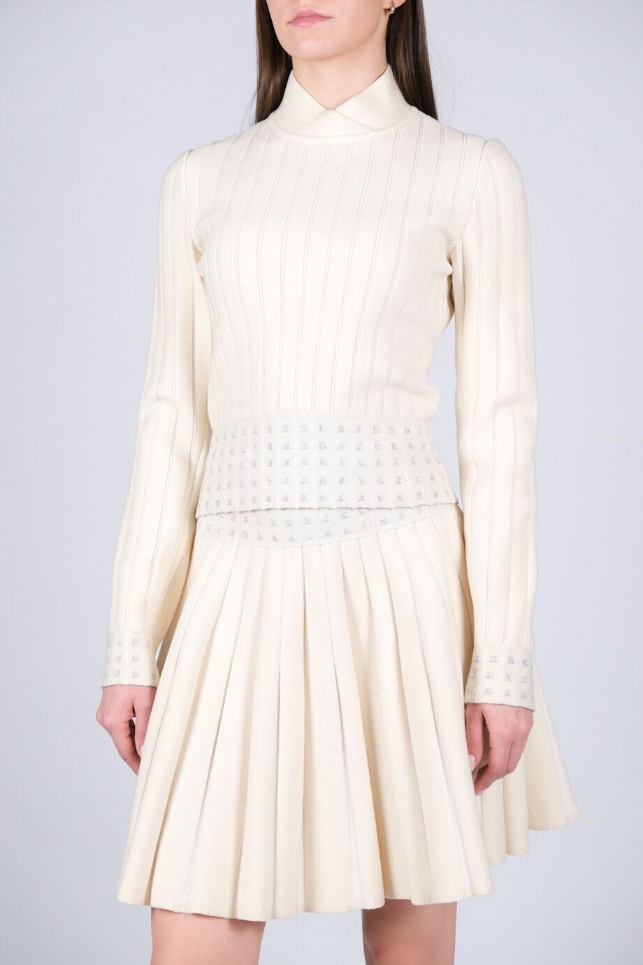 image 4 Трикотажный костюм молочного цвета