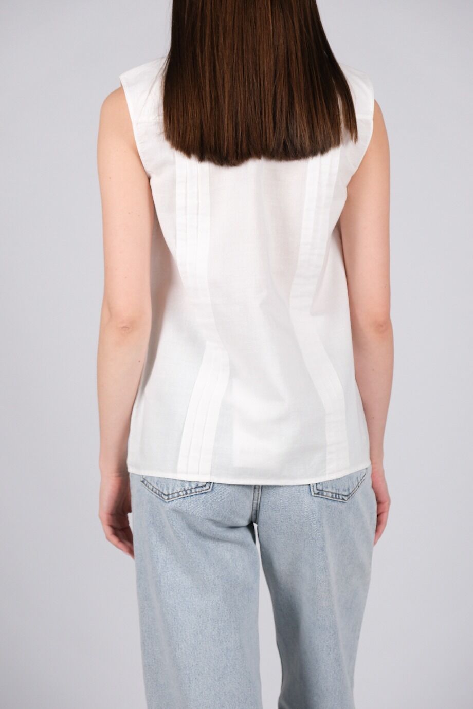 image 3 Льняная  рубашка без рукавов