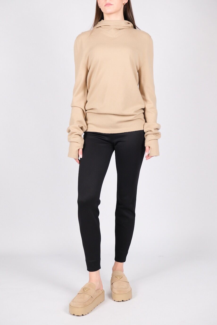 image 1 Леггинсы чёрного цвета на резинке с лого