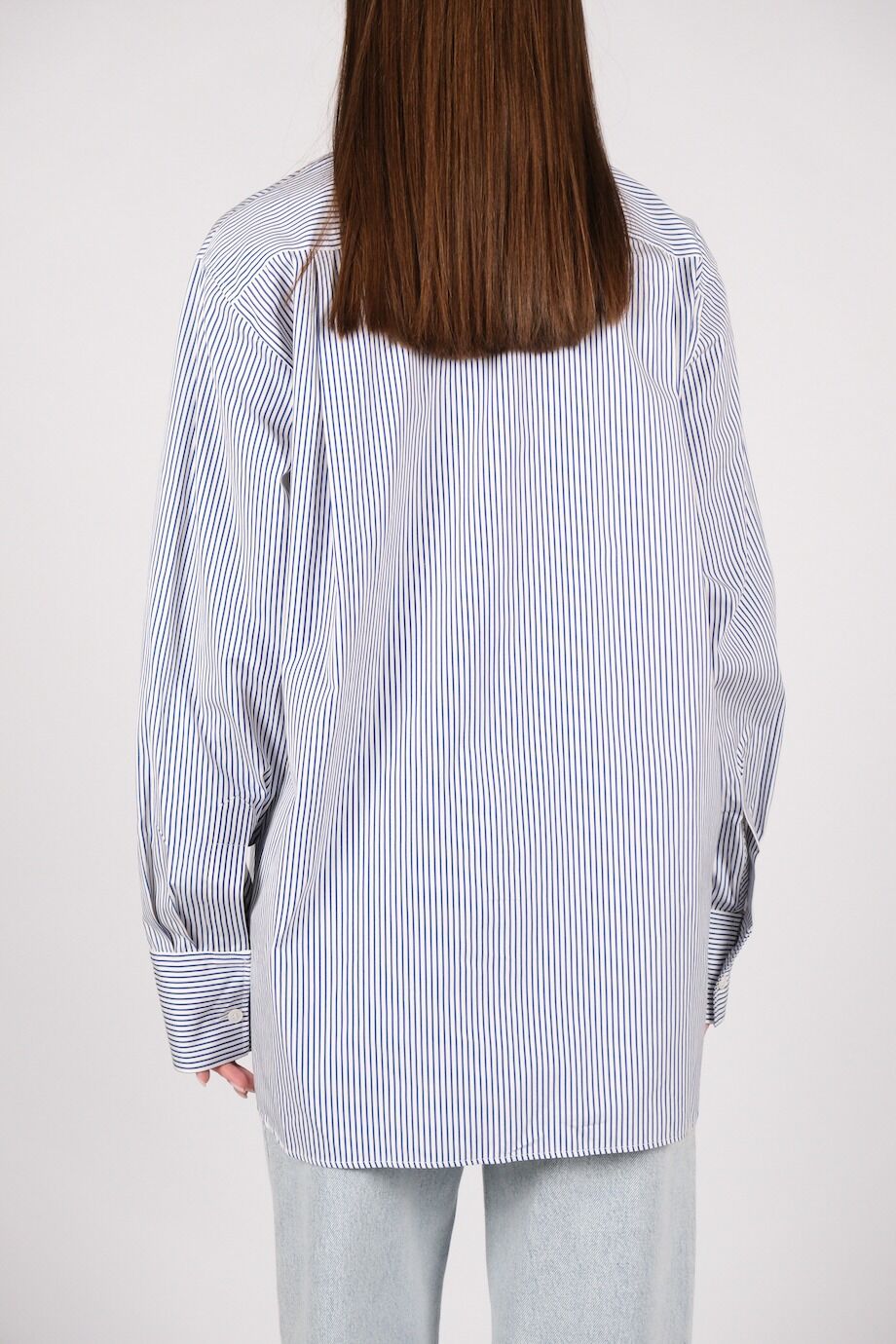 image 3 Удлиненная рубашка в полоску с белой манишкой