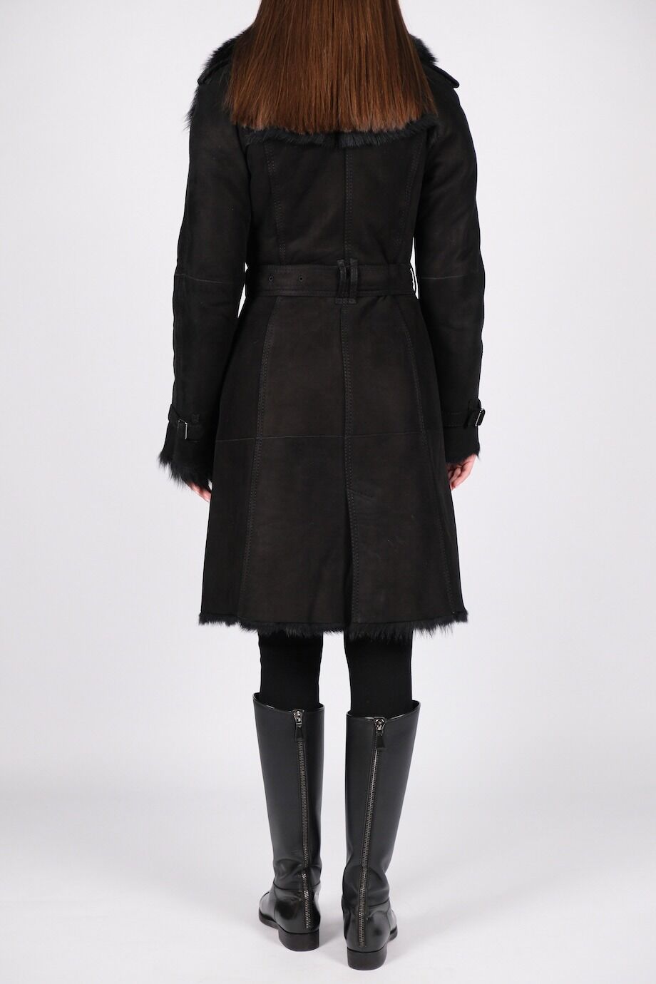 image 3 Дубленка черного цвета