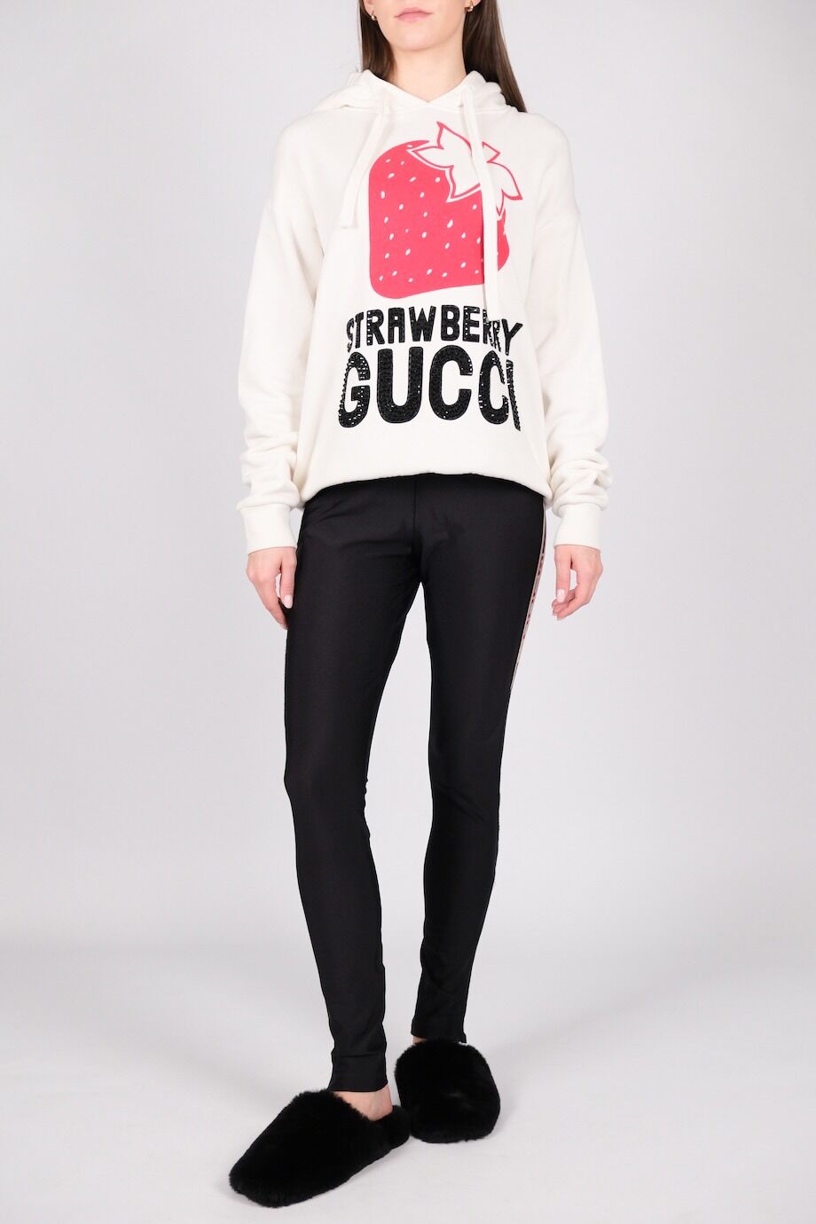 image 1 Леггинсы черного цвета с лампасами