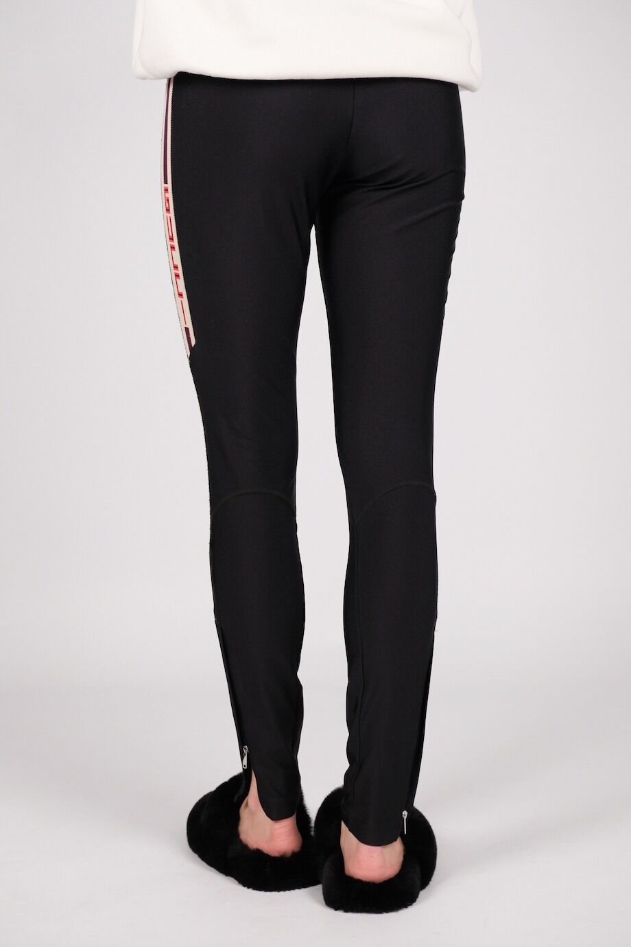 image 4 Леггинсы черного цвета с лампасами