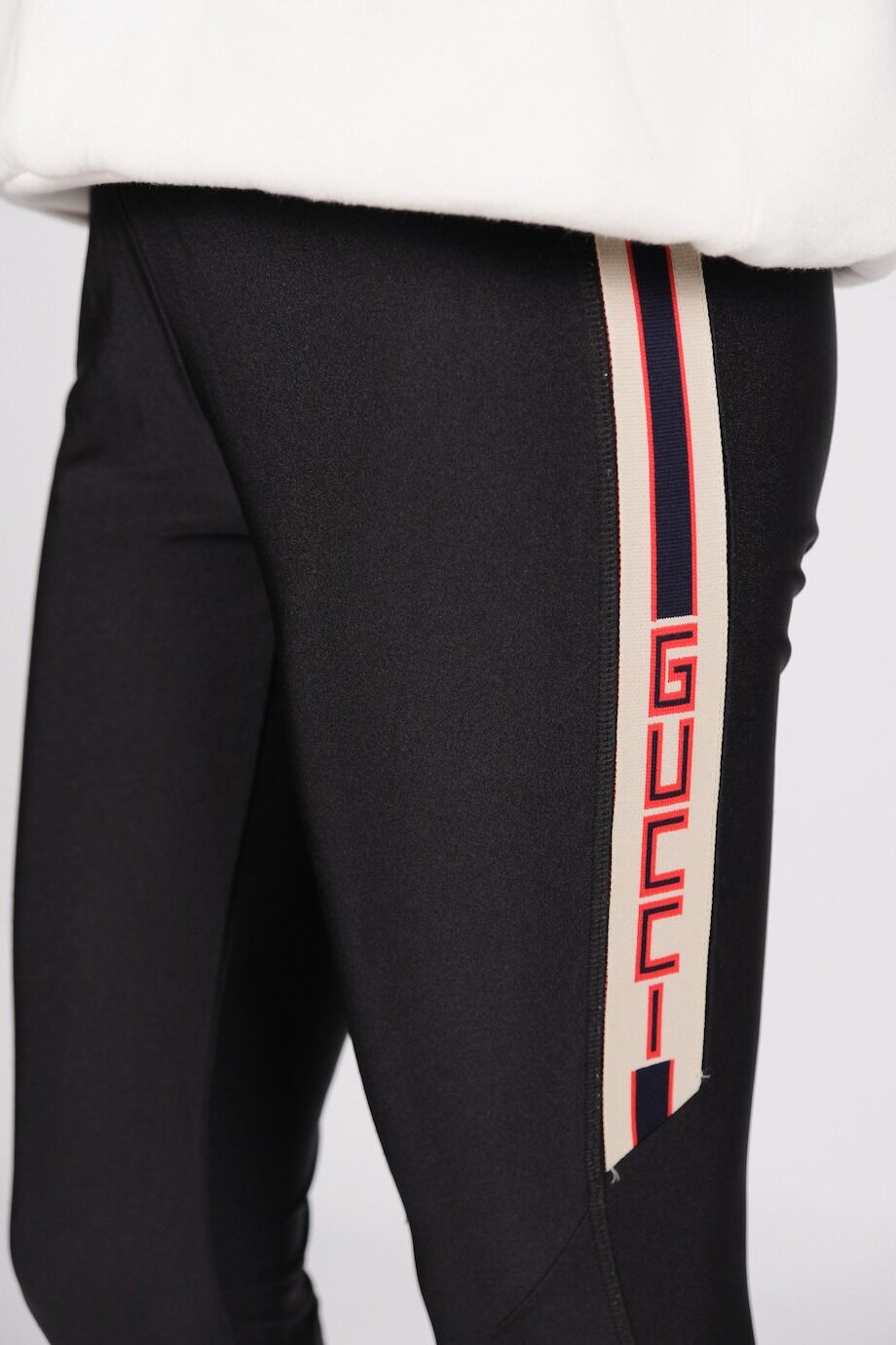 image 5 Леггинсы черного цвета с лампасами