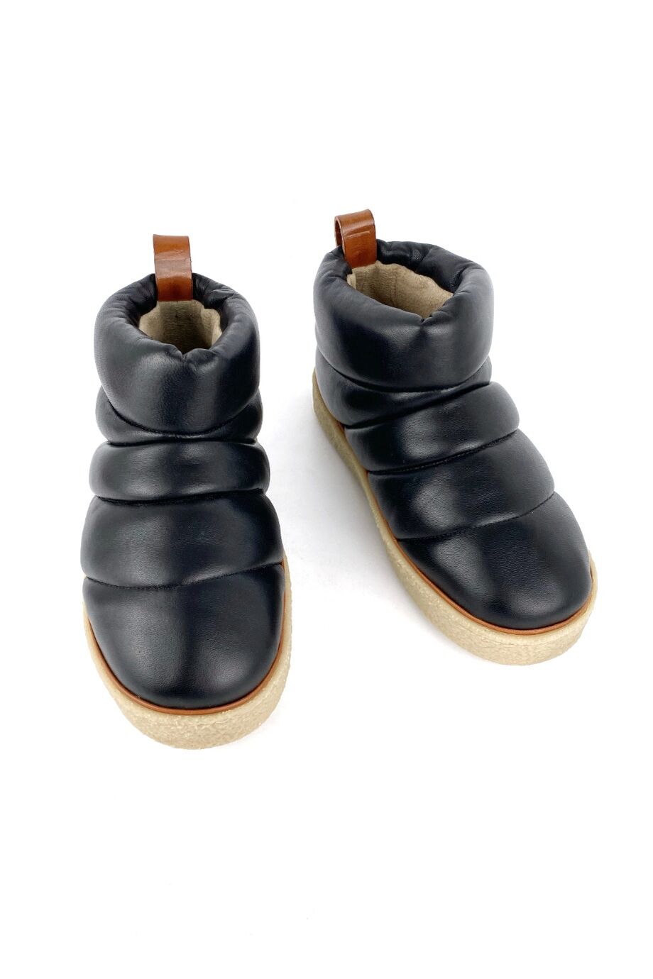 image 2 Валенки из кожи черного цвета