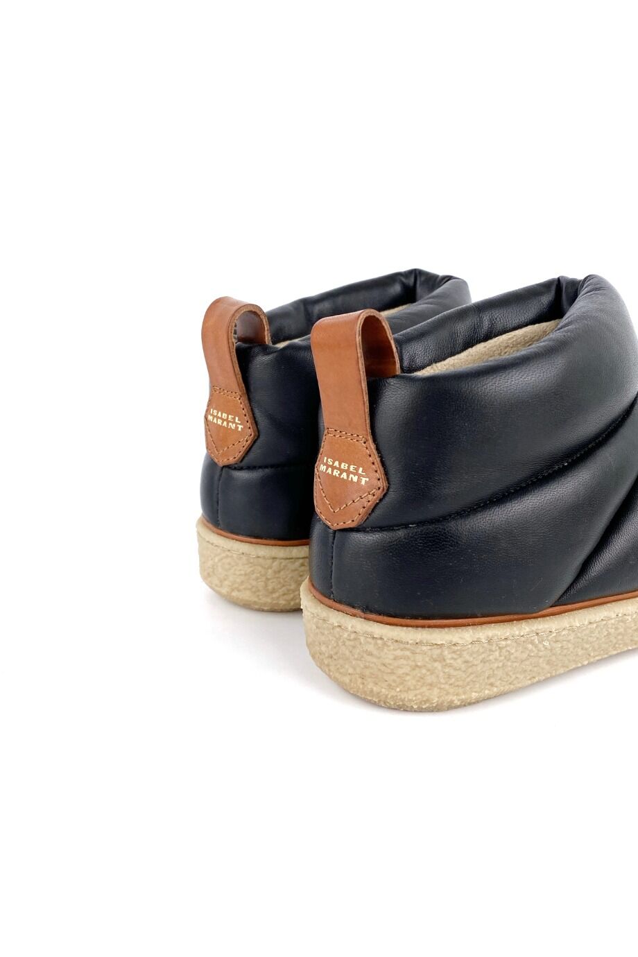 image 4 Валенки из кожи черного цвета