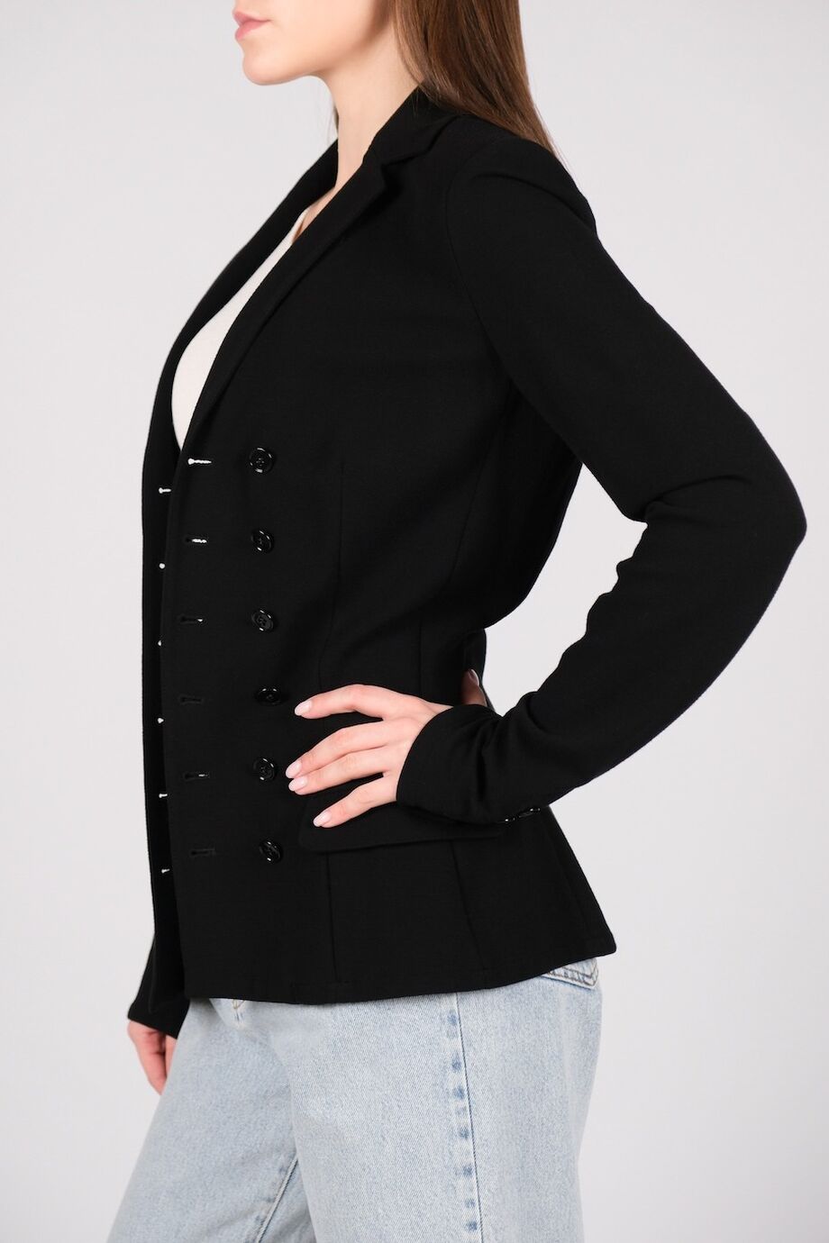 image 3 Двубортный жакет чёрного цвета