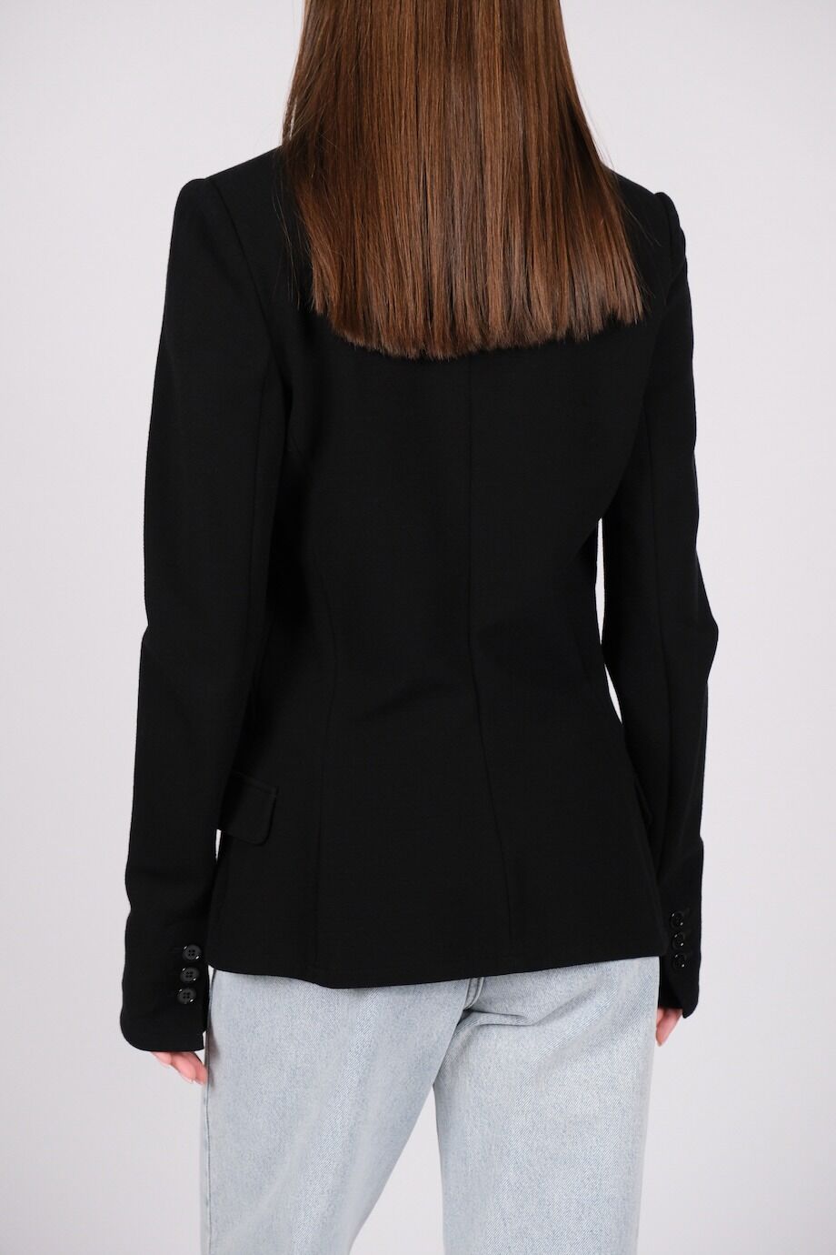 image 4 Двубортный жакет чёрного цвета