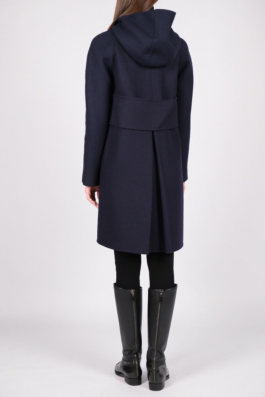 image 3 Пальто темно-синего цвета с капюшоном