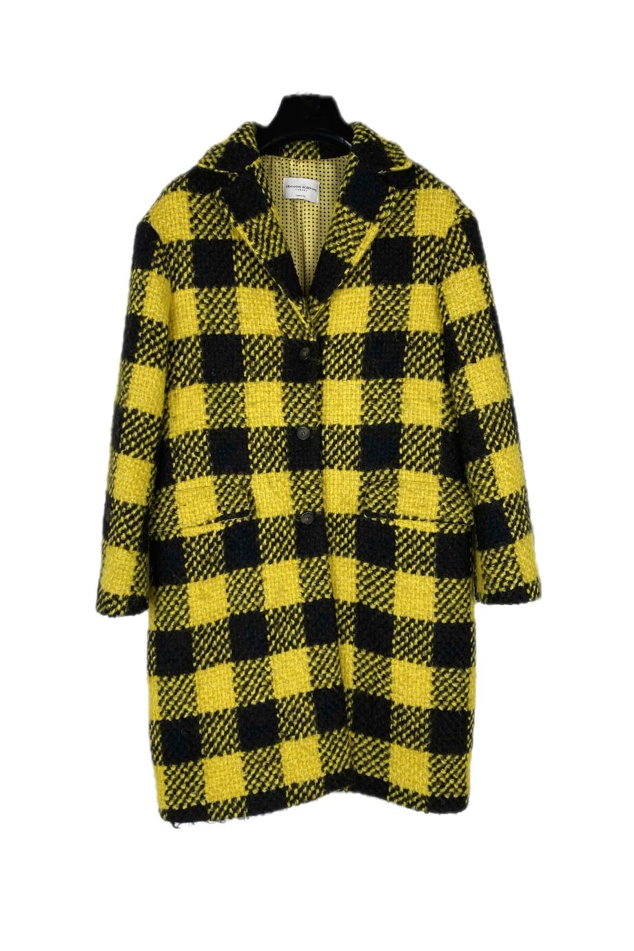 image 1 Детское пальто в желто-черную клетку