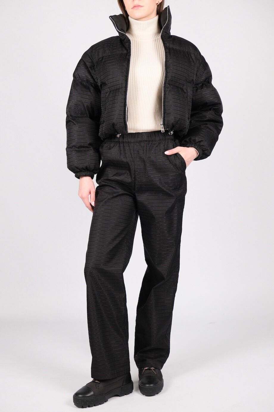 image 1 Нейлоновые брюки с лого черного цвета