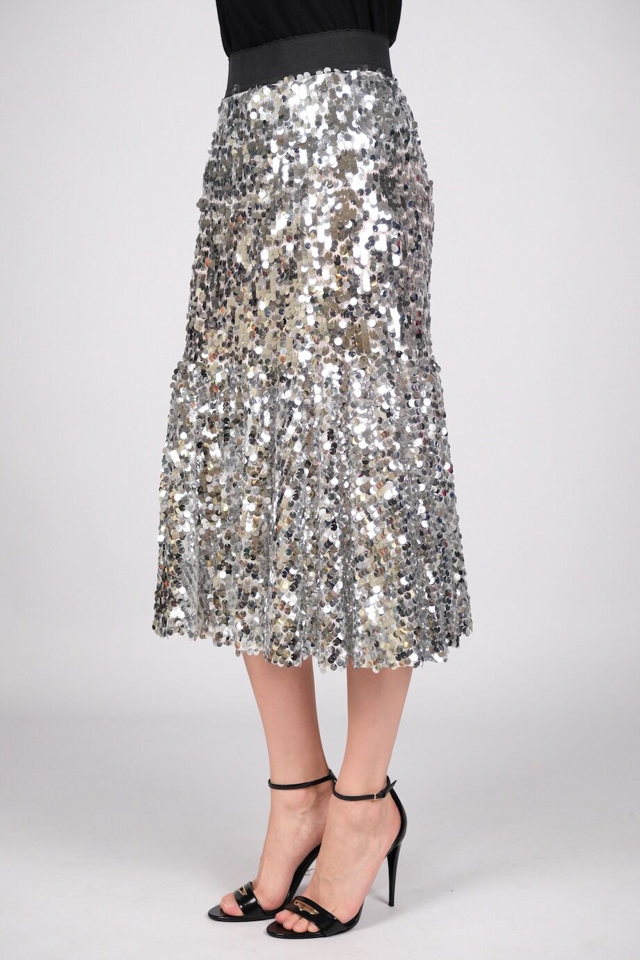 image 3 Юбка серебряного цвета в пайетках
