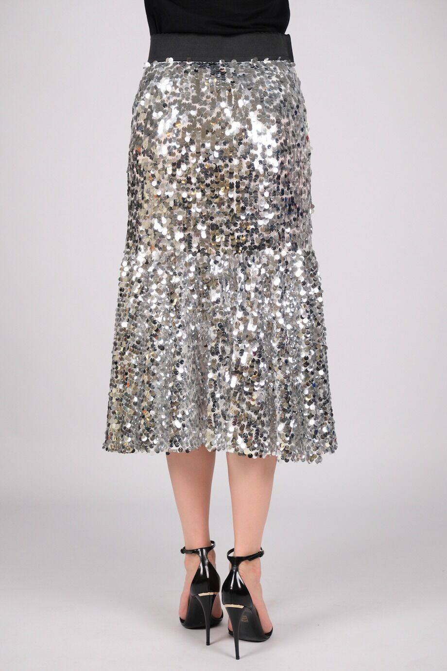 image 4 Юбка серебряного цвета в пайетках
