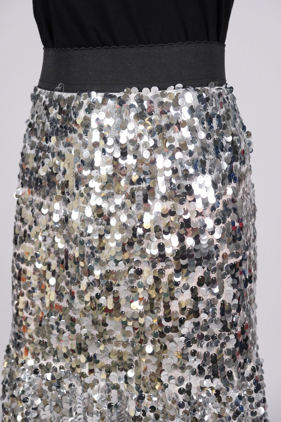 image 5 Юбка серебряного цвета в пайетках